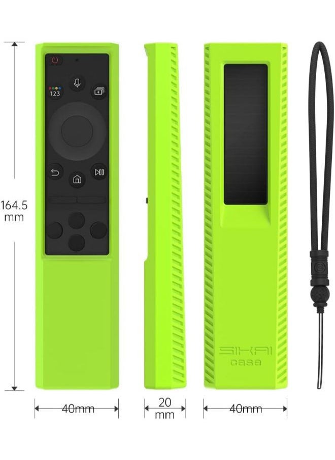 SIKAI Silicone Cover for Samsung SolarCell Remote TM2280E, Shockproof Case for Samsung 2022 NEO QN800B, QN900B, S95B, QN90B, Q80B, Q60B Series Smart TV Remote, Anit-Lost, with Lanyard (Green Glow) - pzsku/ZE922C82E5F5F03331F1EZ/45/_/1691614291/f6b57948-111f-4833-825c-ca947cf56307