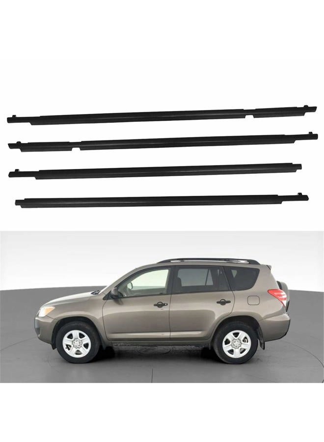 munirater 4-piecs Weatherstrip Window Molding Trim Sill Seal Belt Replacement for RAV4 2009 2010 2011 2012 - Image 1