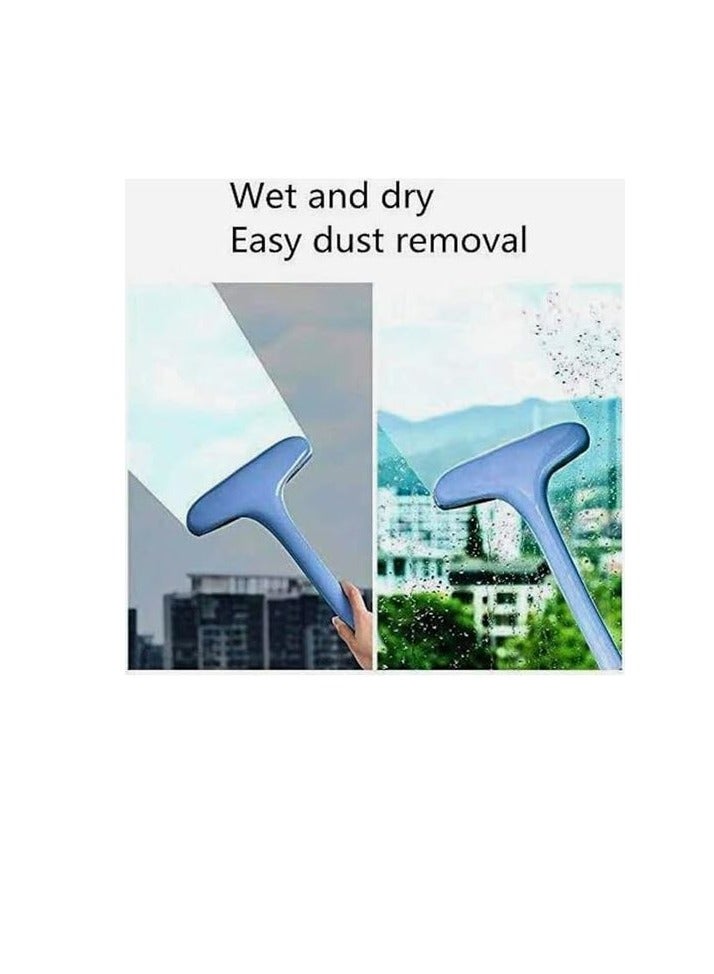 180-degree rotating floor mop with a long handle, blue color - Image 3