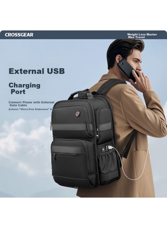 CROSS+GEAR Crossgear Cross Medal Weight Reduction Master Business Backpack For Men, 17.3-inch Laptop Backpack, Large Capacity Travel Bag For Business Trips - Image 4