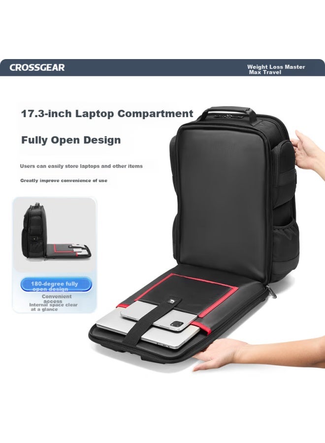 CROSS+GEAR Crossgear Cross Medal Weight Reduction Master Business Backpack For Men, 17.3-inch Laptop Backpack, Large Capacity Travel Bag For Business Trips - Image 3