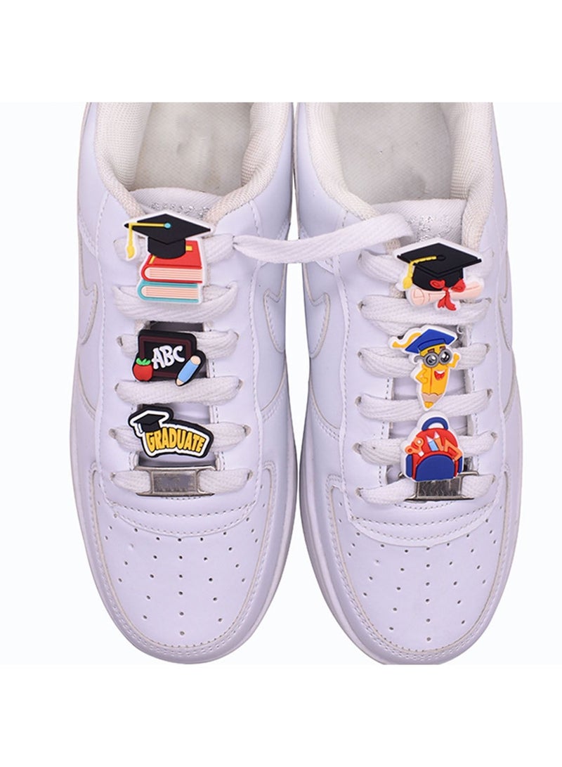 19 Pcs Crocs Shoe Decoration Student Study Girls Women Charm for Crocs Hole Hole Shoe Buckle Party Favors ​Mini Charm Bracelet Wristband for Women Girls Kid - Image 2