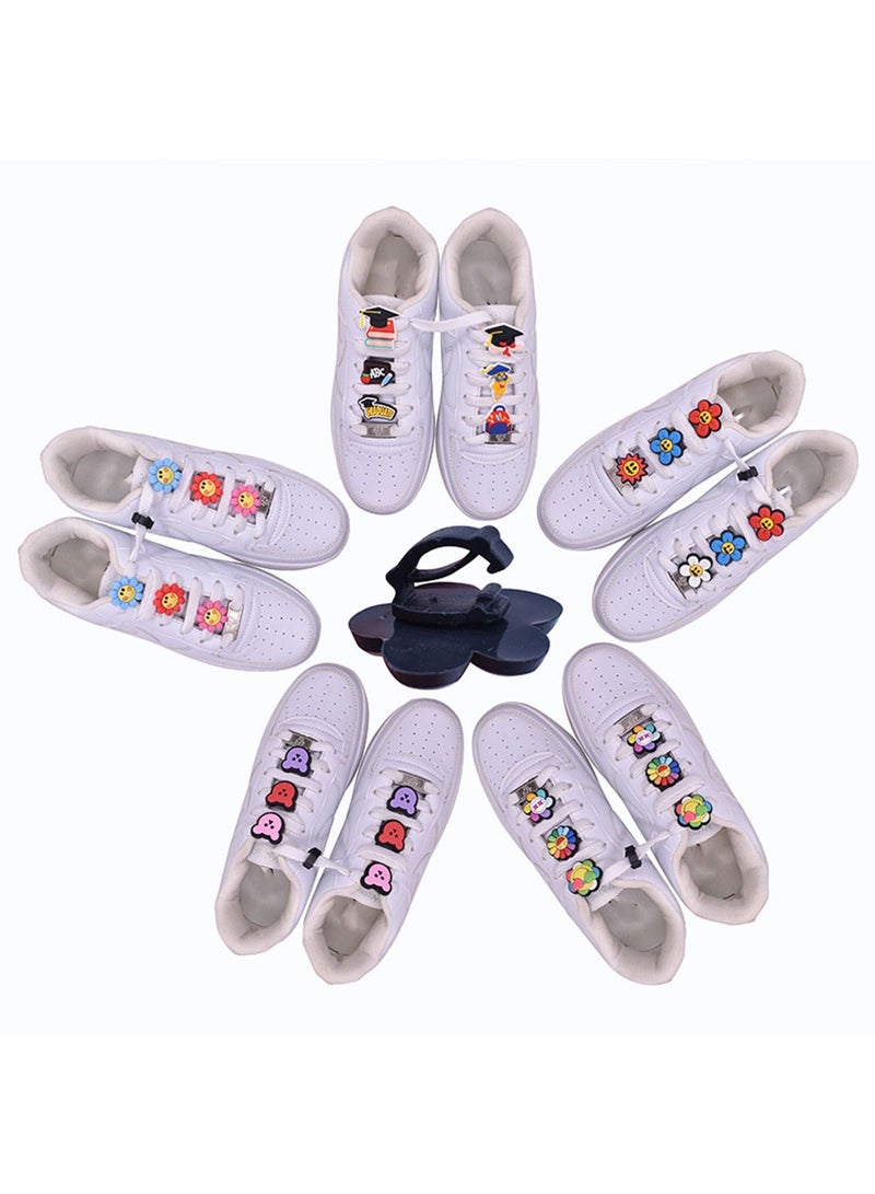 19 Pcs Crocs Shoe Decoration Student Study Girls Women Charm for Crocs Hole Hole Shoe Buckle Party Favors ​Mini Charm Bracelet Wristband for Women Girls Kid - Image 5