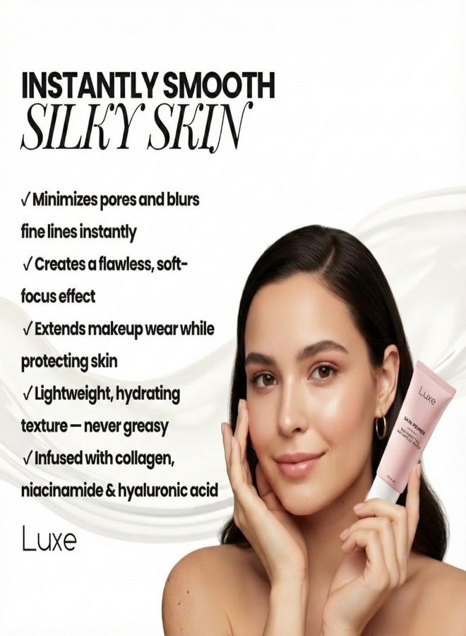 Luxe Cosmetics Pore Minimizer Face Primer - Instant Blur & Grip for Long-Lasting Makeup - Hydrating Matte Base with Niacinamide & Hyaluronic Acid - Oil Control & Fine Line Filler for All Skin- 1.0 oz - Image 3