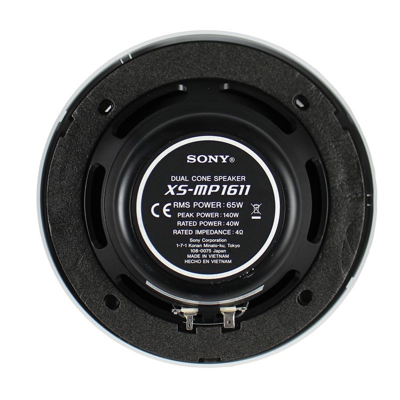 Sony Marine Audio Speakers Stereo Marine Use Certified with 6.5 Inch Dual Cone Design for Boats, Pools, and Other Outdoor Audio Systems, White - Image 5