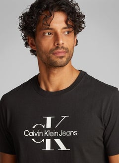 Calvin Klein Jeans Disrupted Outline Monologo T-Shirt  - Image 3
