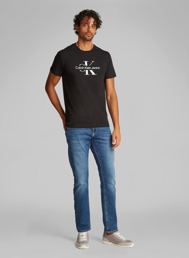 Calvin Klein Jeans Disrupted Outline Monologo T-Shirt  - Image 4