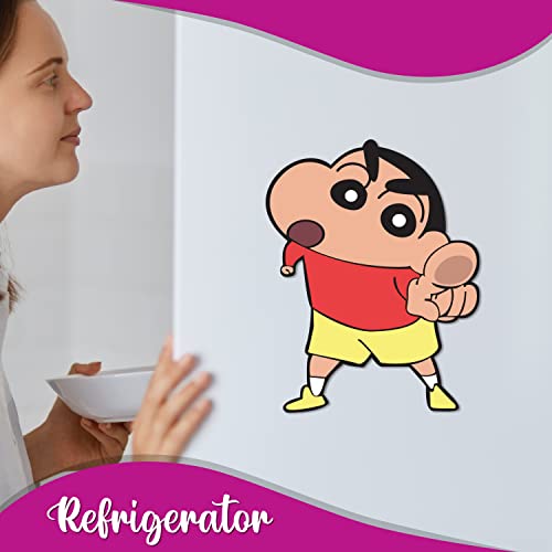 Bhai Please Shinchan Wooden Fridge Magnet (Pack of 1) | Cartoon Characters, Movie, TV, Comics, Anime | Fridge Decorations | Gift for Friends, Colleagues, Gen Y | Birthday, Return Gift - Image 4