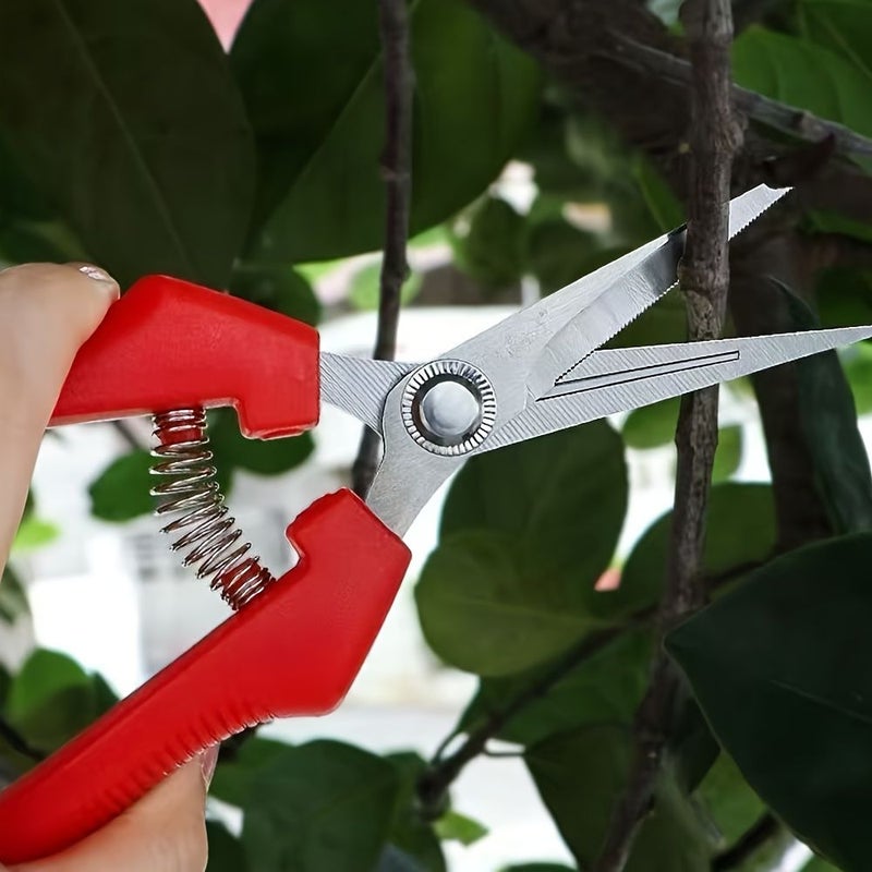 10pcs Stainless Steel Gardening Pruning Shears Thinning Scissors Fruit Picking and Floral Care Tools with Non Slip Handles for Garden Trimming - Image 3