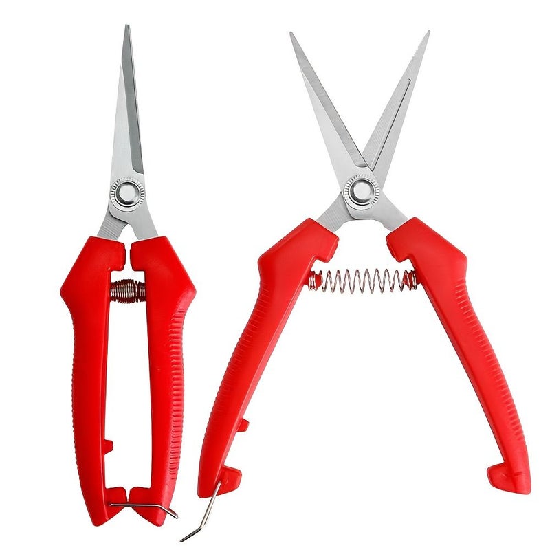 10pcs Stainless Steel Gardening Pruning Shears Thinning Scissors Fruit Picking and Floral Care Tools with Non Slip Handles for Garden Trimming - Image 5