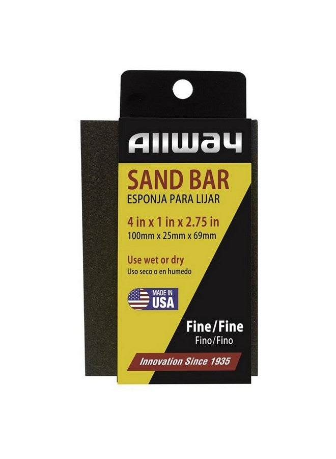 Allway High-Quality Fine/Fine Grit Wet or Dry Use Sand Bar Black 1 x 2.75 x 4 Inch FF