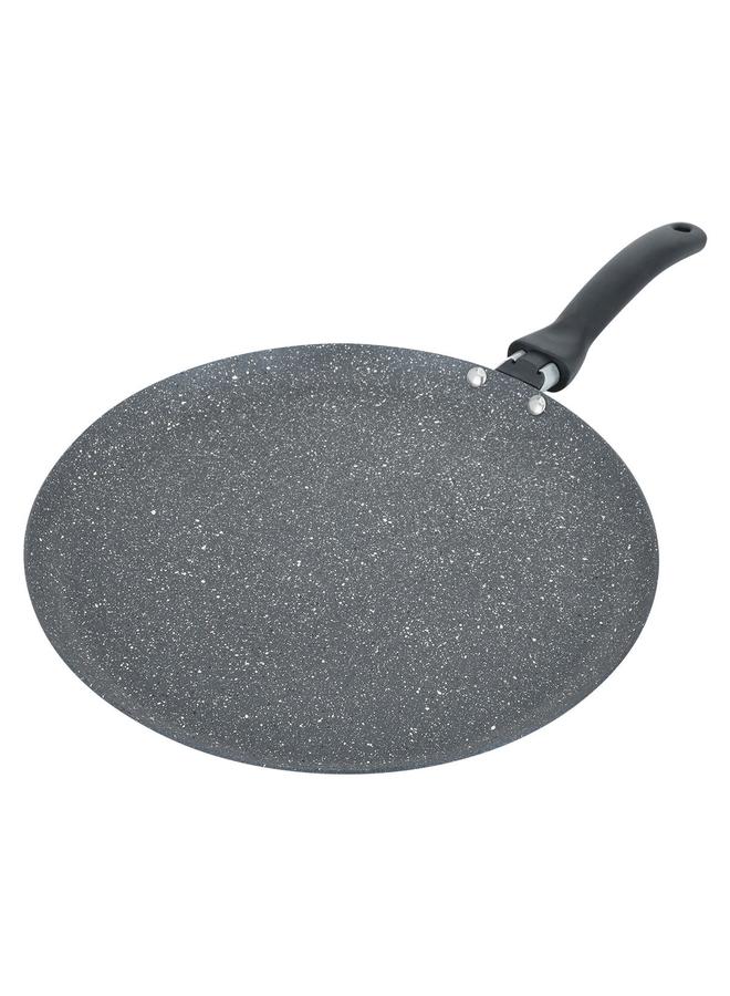 السيف  صينية كريب جرانيت 28 سم بحواف مسطحة باللون الرمادي - Image 1