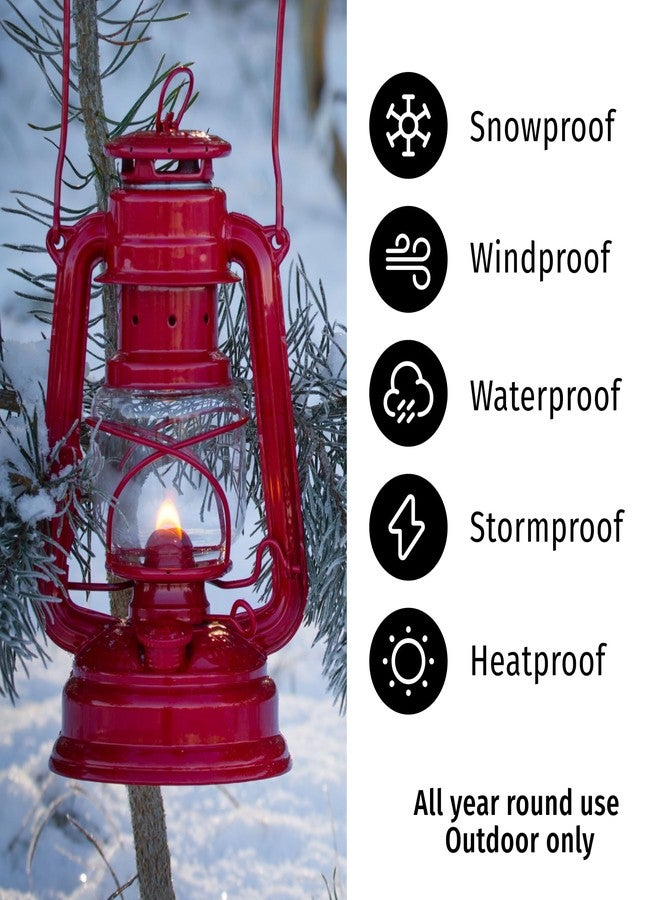 Feuerhand Outdoor Kerosene Fuel Lantern, German Made Weather Resistant Baby Special 276 Galvanized Hurricane Lamp for Camping or Patio, 10 Inches, Ruby Red - Image 5