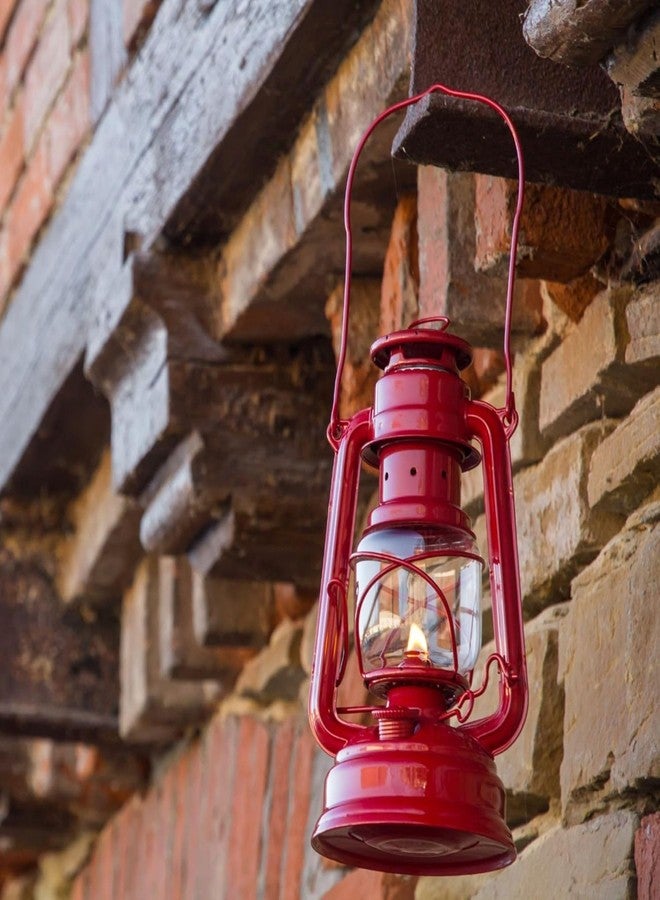 Feuerhand Outdoor Kerosene Fuel Lantern, German Made Weather Resistant Baby Special 276 Galvanized Hurricane Lamp for Camping or Patio, 10 Inches, Ruby Red - Image 2