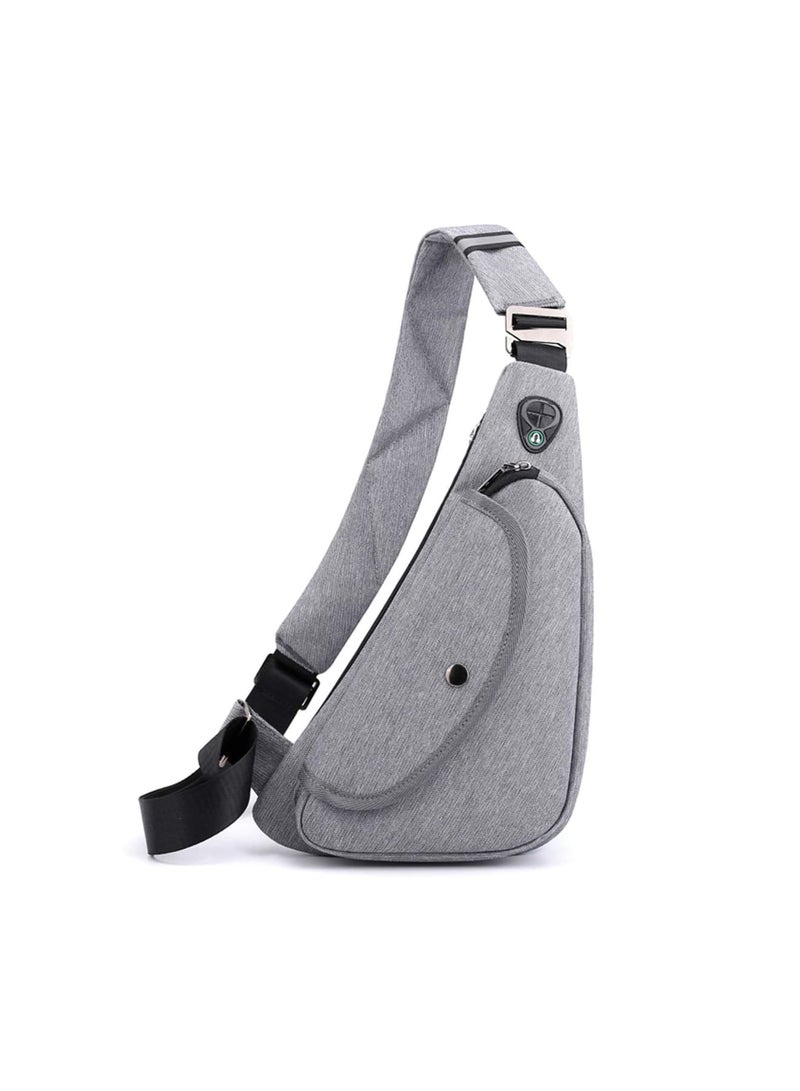 Zikra Sling Bags, Mens Shoulder Unbalance Backpacks Ultra-Light Chest Pack Multipurpose Crossbody Bags Boy Outdoor Sport Travel Gym Running Hiking Daypack Cycling Hiking Camping Outdoor Travel Bag (Gray A) - Image 1