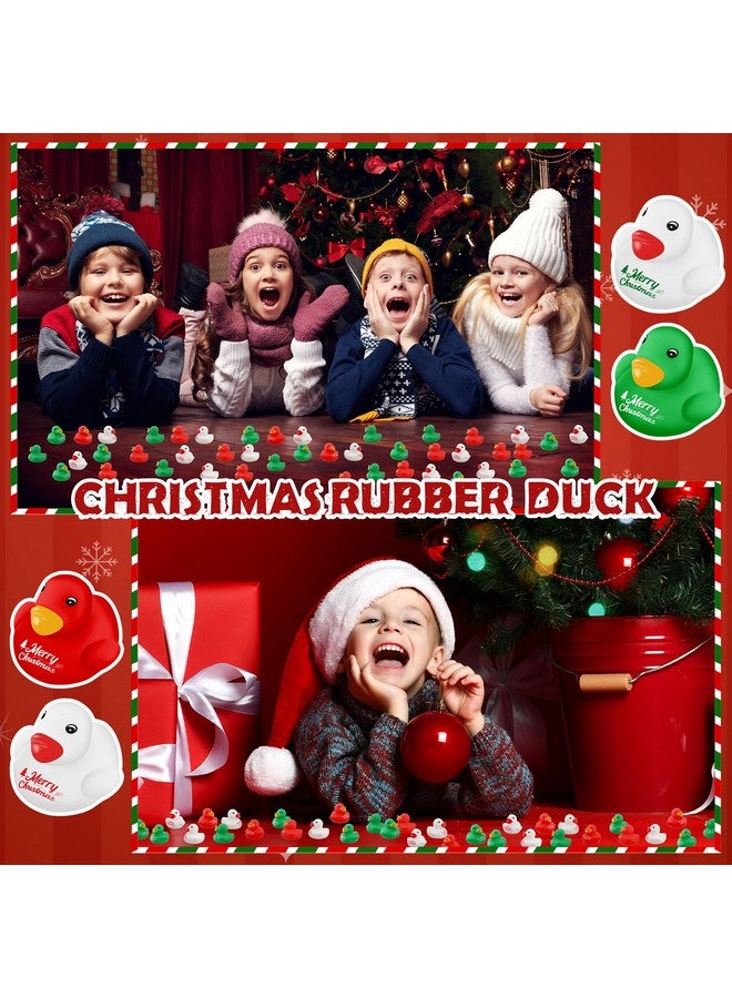 Junkin Mini Christmas Rubber Ducks 1.57 Inch Small Rubber Ducks in Bulk X-mas Rubber Ducks for Christmas Birthday Party Favors Decor Bathtub Classroom Exchange Prizes(400 Pcs) - Image 5