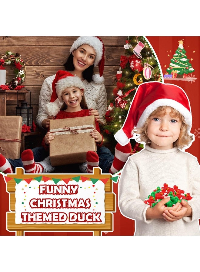 Junkin Mini Christmas Rubber Ducks 1.57 Inch Small Rubber Ducks in Bulk X-mas Rubber Ducks for Christmas Birthday Party Favors Decor Bathtub Classroom Exchange Prizes(400 Pcs) - Image 4