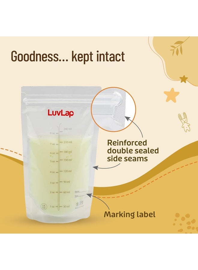 Luvlap Baby Breast Milk Storage Bags, BPA Free Disposable Milk Freezer Bags for Breastfeeding (Pack of 50 Bags) - Image 4