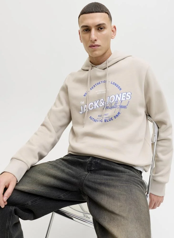 JACK & JONES  Graphic Pullover Hoodie for Men | Best Price UAE