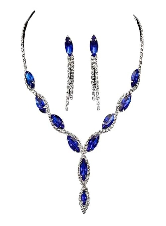 Oblivion Multicolor Jewellery Set for Women – Necklace and Earrings Set with Crystal Bead Design for Weddings, Parties & Special Occasions | Elegant Pearl Studded Choker for Girls (Pack of 1) - Image 1