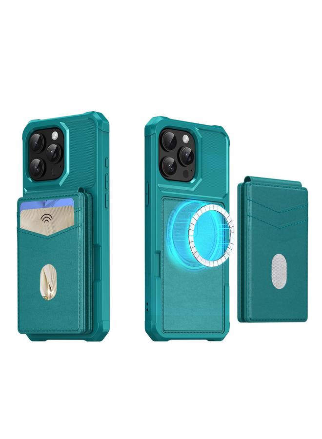 S-TOP Case For iPhone 15 Pro 2-in-1 Magnetic Wallet MagSafe Leather Back Phone Case - Image 2