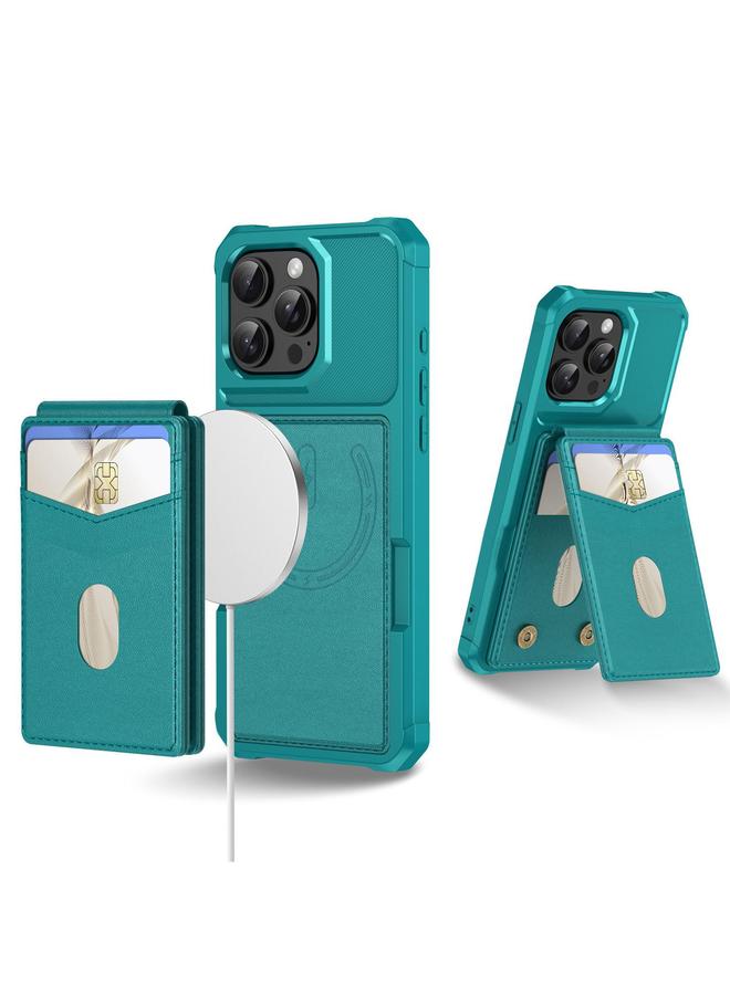 S-TOP Case For iPhone 15 Pro 2-in-1 Magnetic Wallet MagSafe Leather Back Phone Case - Image 1