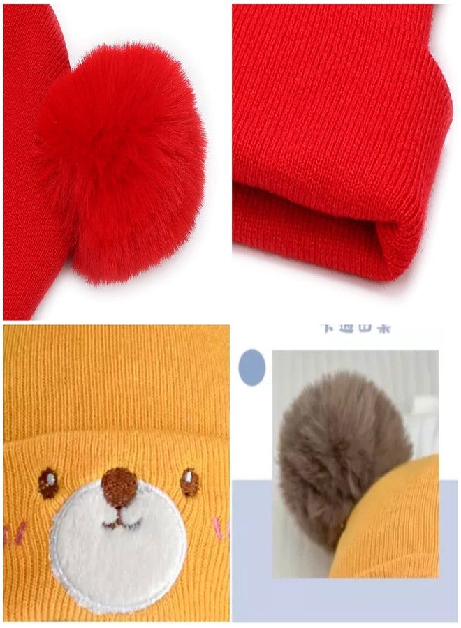 REFFER Kids Winter caps Unisex Beanie Neck Warmer Set fit for 3 Months - 4 Years Old Toddler Kids Winter Caps for Kids Boy's and Girl's Free Size (Grey) - Image 5