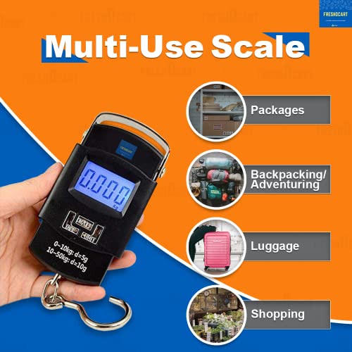 FreshDcart Heavy Duty Portable Hook Weighing Machine Digital Type Manual Weight M/c 10 Kg-50Kg Temp Scale for Home, Kitchen, Traveling ( Black, FDC-990 ) - Image 4