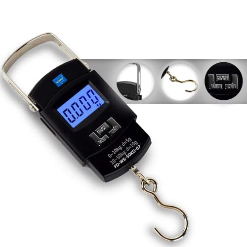 FreshDcart Heavy Duty Portable Hook Weighing Machine Digital Type Manual Weight M/c 10 Kg-50Kg Temp Scale for Home, Kitchen, Traveling ( Black, FDC-990 ) - Image 1