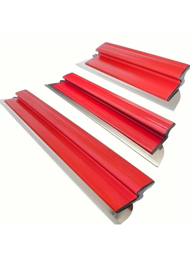 Red 3pcs Set Putty Scraper Wall Scraper Tool Smooth Surface Scraper 16 24 31 Inch - Image 2