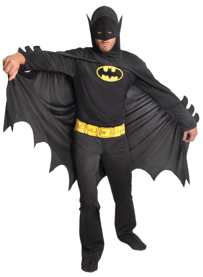 Ciao زي باتمان للبالغين مقاس XL | زي سوبر هيرو مرخص من DC Comics مع بدلة، عباءة وحزام - Image 1