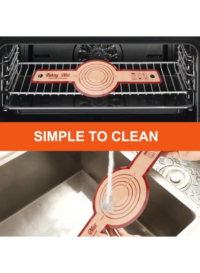PTTIMFFM 2 Pack Silicone Bread Sling for Dutch Oven, Non-Stick Reusable Baking Mat with Long Handles, Heat Resistant Dough Lifter for Easy Bread Transfer & Cleaning - Image 5