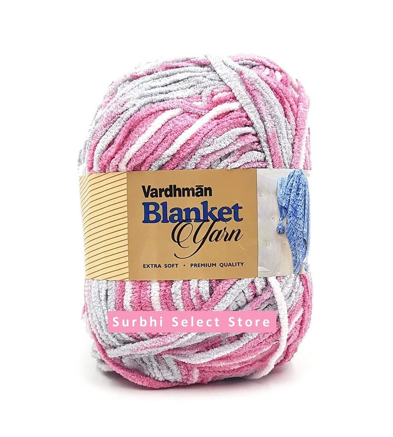 Surbhi Select Store Vardhman banket Baby Soft Knitting Yarn Wool White Pink Yellow Multi Color Ball 200 GramsArtCraft Babywear Baby Blanket Sweaters Ponchos mufflers caps Crochet Hook Needle Thick mota Thread