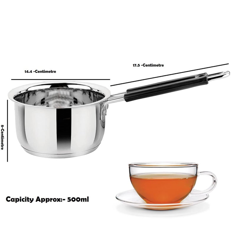 Bartan Star Stainless Steel Induction Friendly Saucepan - 500ml,750ml & 1200ml - Image 3