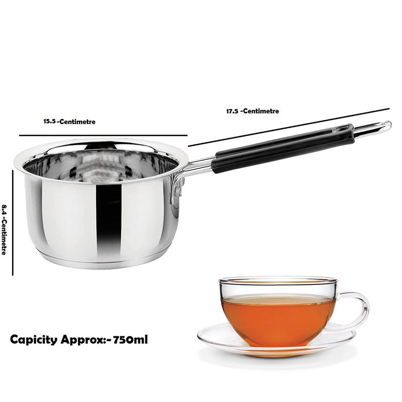 Bartan Star Stainless Steel Induction Friendly Saucepan - 500ml,750ml & 1200ml - Image 4