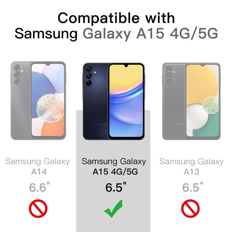 JETech Slim Fit Case for Samsung Galaxy A15 5G / 4G 6.5-Inch, Soft TPU Thin Protective Phone Cover with Matte Finish, Shockproof (Black) - Image 2