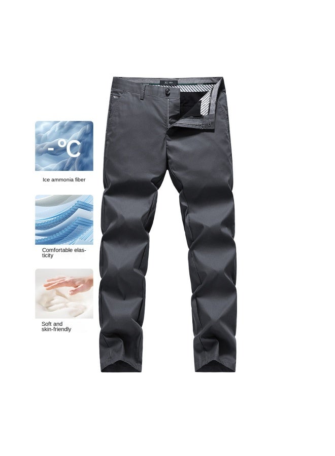 Septwolves Cool & Breathable】25 Summer New Business Casual Pants Lightweight Breathable Versatile Straight Leg Trousers - Image 2