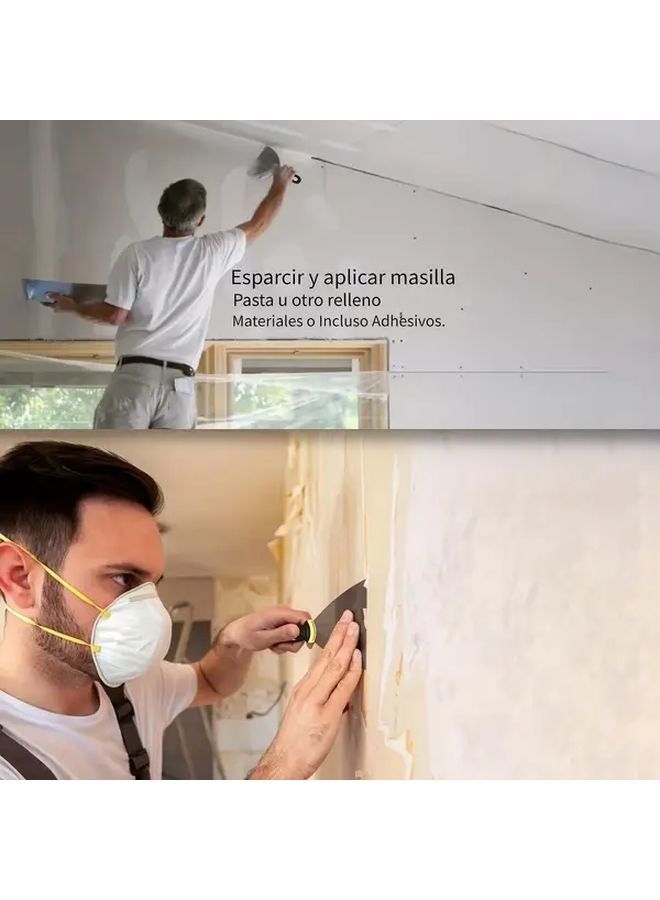 2 Inch Yellow Putty Knife with Thickened Steel Blade and Wooden Handle for Spreading Smoothing Scraping - Image 5