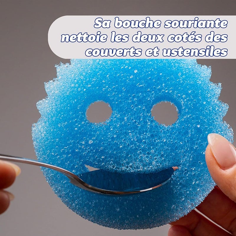Scrub Daddy Colors - Color Code Cleaning, FlexTexture, Soft in Warm Water, Firm in Cold, Deep Cleaning, Dishwasher Safe, Multi-use, Scratch Free, Odor Resistant, Functional, Ergonomic, 4ct Roll - Image 4
