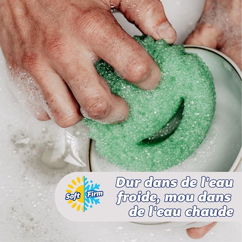 Scrub Daddy Colors - Color Code Cleaning, FlexTexture, Soft in Warm Water, Firm in Cold, Deep Cleaning, Dishwasher Safe, Multi-use, Scratch Free, Odor Resistant, Functional, Ergonomic, 4ct Roll - Image 2