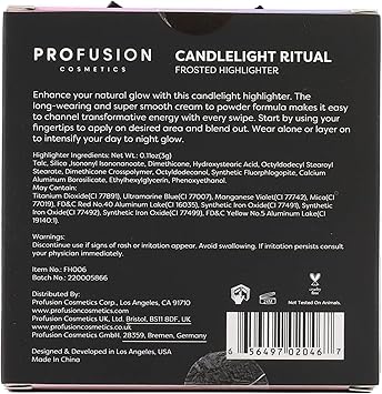 Profusion Cosmetics Rituals Candlelight Frosted Highlighter Achieve Radiant Skin with Premium Highlighter Ultra Reflective and Shimmery Makeup kit with Long Wearing Buildable Coverage Ritual - Image 3