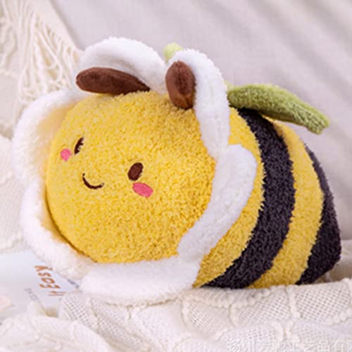 OUKEYI 12 Inch Bee Plush Toy Cuddly Bee Pillow Soft Honeybee Hugging Pillows Plush Doll Gift for Kids Birthday PartyChristmasValentine - Image 1