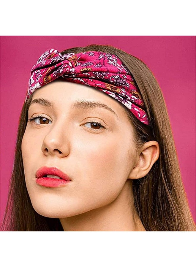 Hodaqe Headbands for Women Bohemian Head Bands Premium Stretchy Hair Accessories,Wear for Yoga, Fashion, Working Out, Travel or Running (Blue+Red,2 Pcs) (Blue+Red, Uniform size) - Image 3