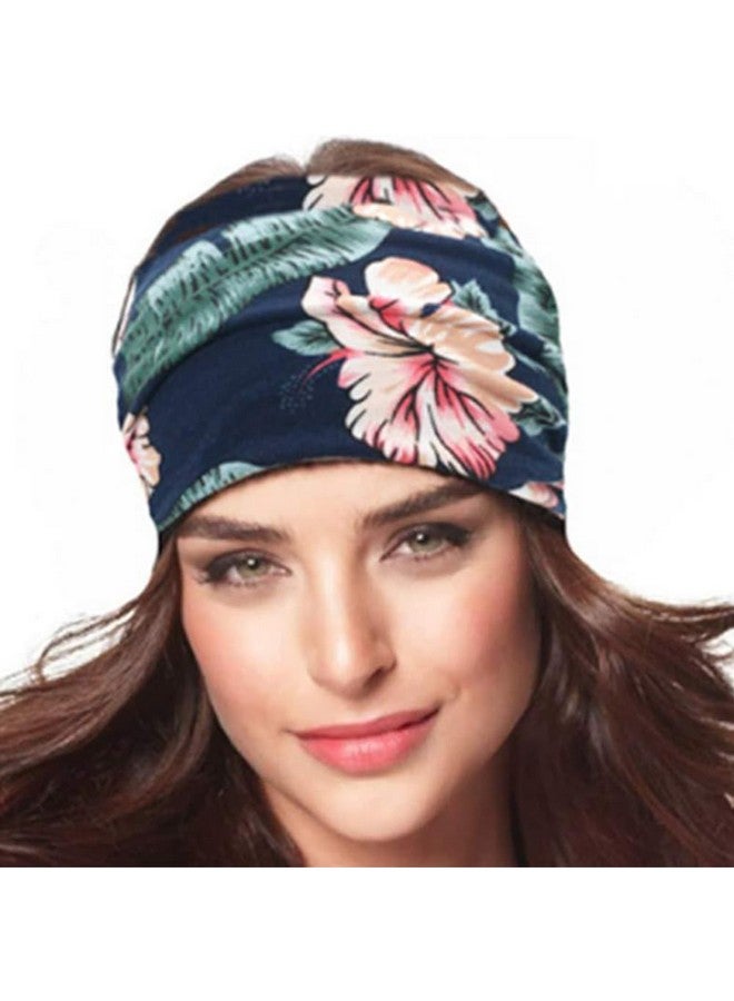 Hodaqe Headbands for Women Bohemian Head Bands Premium Stretchy Hair Accessories,Wear for Yoga, Fashion, Working Out, Travel or Running (Blue+Red,2 Pcs) (Blue+Red, Uniform size) - Image 5