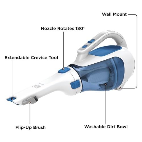 BLACK+DECKER dustbuster Handheld Vacuum, Cordless Car Vacuum Portable 12V, with Rotating and Extendable Nozzle (HHVI320JR02) - Image 5