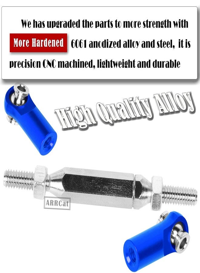 ARRCat RC Upgrades Part for 1/10 Granite 4X4 Mega550, 1/10 Senton 4X4 Mega550 RC Car,6 Pieces Aluminum Adjustable Turnbuckles Camber Links Toe Link,Hop-Up Part #AR330446 AR330515,Navyblue - Image 3