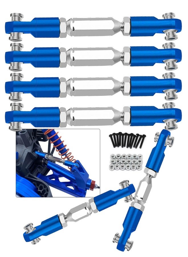 ARRCat RC Upgrades Part for 1/10 Granite 4X4 Mega550, 1/10 Senton 4X4 Mega550 RC Car,6 Pieces Aluminum Adjustable Turnbuckles Camber Links Toe Link,Hop-Up Part #AR330446 AR330515,Navyblue - Image 1