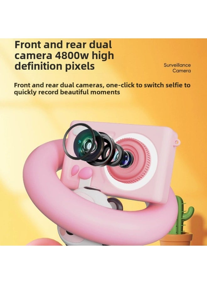 Generic CCD Mini Children's Digital Camera 8x Zoom Cute Multi-function Photo 4800W HD Camera SLR-Body Color: + Lanyard + Screen Protector  - Image 5