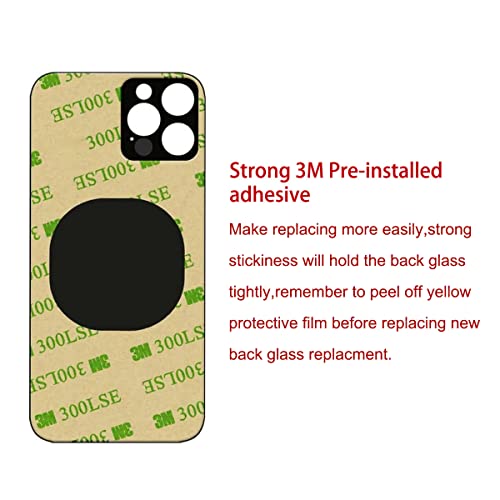 Perzework بديل زجاج خلفي OEM لجهاز آيفون 14 برو ماكس 6.7 بوصة مع مجموعة أدوات الإصلاح (فضي) - Image 4