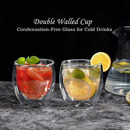 Baskety Glass Coffee Mug, Double Wall Glass Coffee Cups, Coffee Glasses Cups for Cappuccino, Latte, Espresso, Americano - 250 ML (Pack of 1) - Image 2